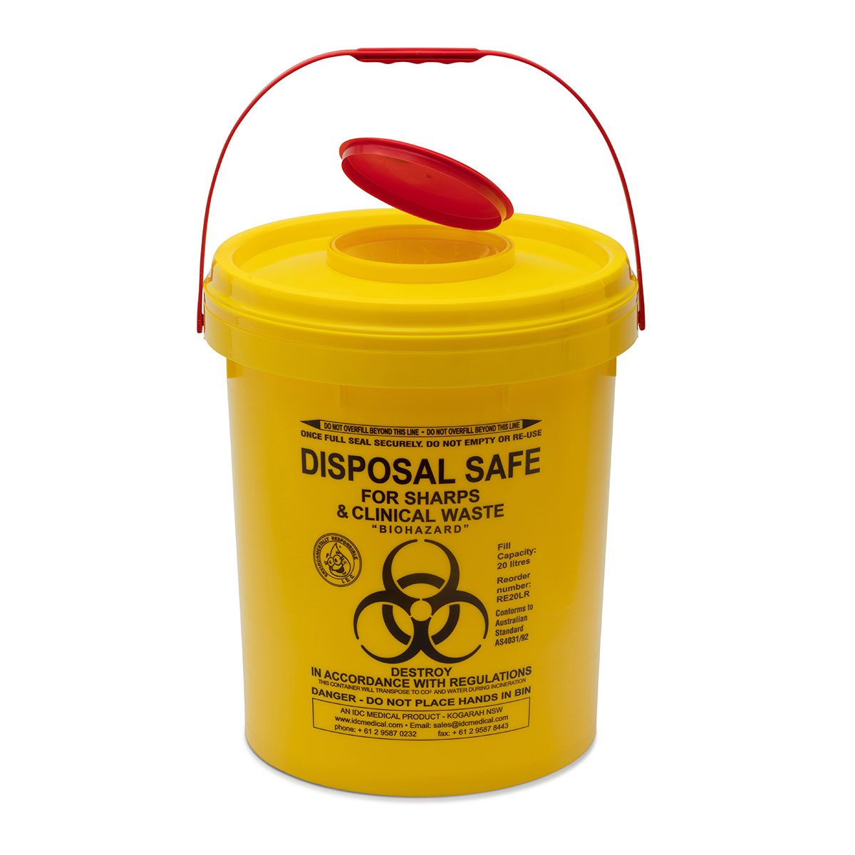 20 Litre Sharps Container Round Advantage Hygiene Services